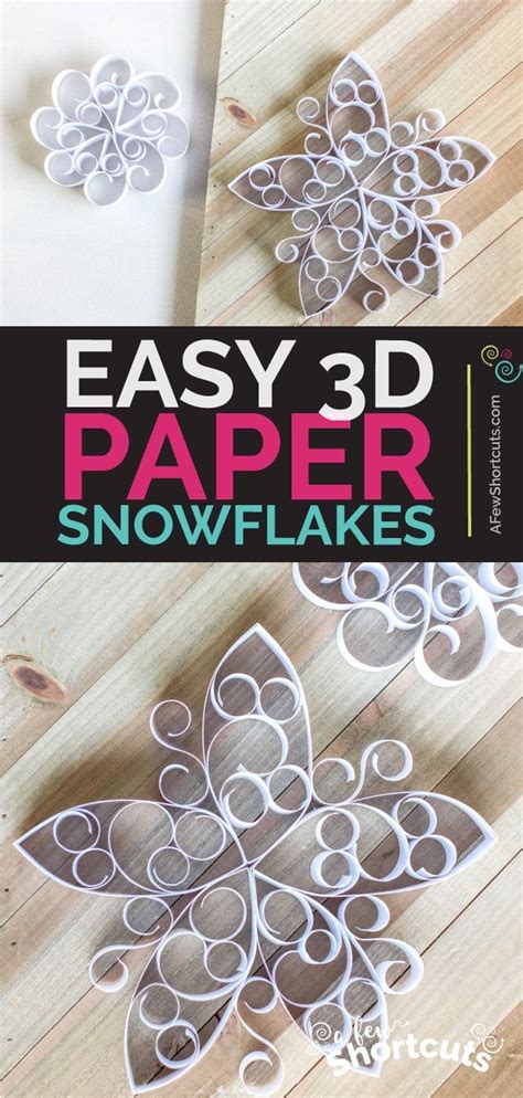 Easy 3d Paper Snowflakes Fun Kids Craft Artofit