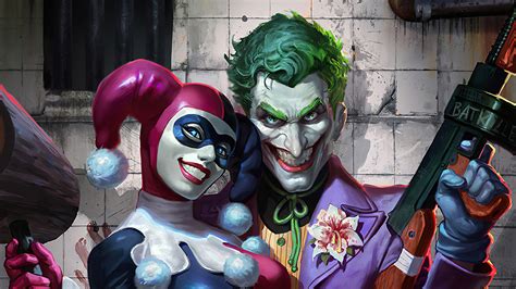 Batman Joker Harley Quinn Superheroes Hd 4k Artist Artwork