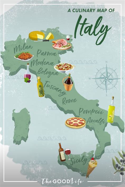 An Italian Food Map Italy Map Food Map Italy Road Trips