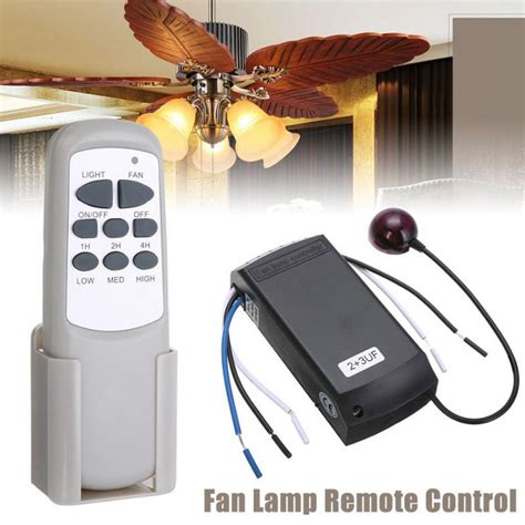 Wireless timing remote control receiver universal ceiling fan lamp light kit. Home Fan wind speed adjustment lamp Remote Controller ...