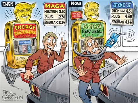 Gas Prices Then And Now Ben Garrison Cartoon Brave New World Media