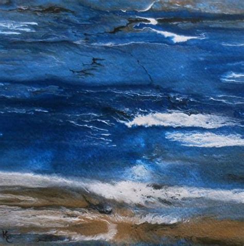 Kimberly Conrad Daily Paintings Deep Blue 8x8 Original Abstract