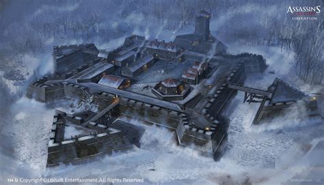 An Artistic Rendering Of A Castle In The Middle Of Winter With Snow On