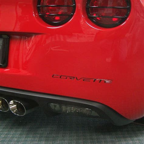 2005 2013 Corvette C6 Rear Bumper Chrome Urethane Letter Set