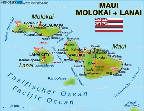 Map Of Maui Island In Usa Hawaii Welt Atlasde