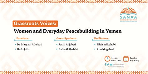 grassroots voices women and everyday peacebuilding in yemen sana a