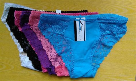 6pcs lot sexy lace panties women cotton breathable underwear briefs for female bow low waist