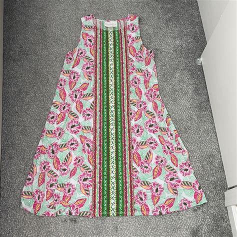 Cappagallo Dresses Lilly Pulitzer Look Alike Green And Pink Dress