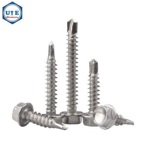 Stainless Steel 316 Fasteners Hex Washer Self Drilling Screw Roofing