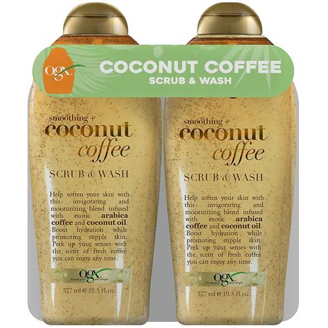 Ogx Body Scrub Coconut Coffee 195 Ounce 577ml 2 Pack Beauty And Personal Care
