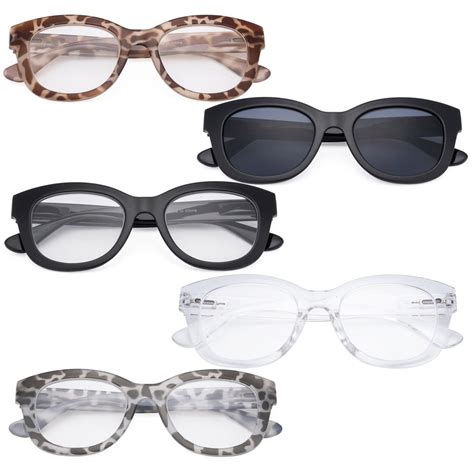 5 pack oversized retro reading glasses for women fh1555