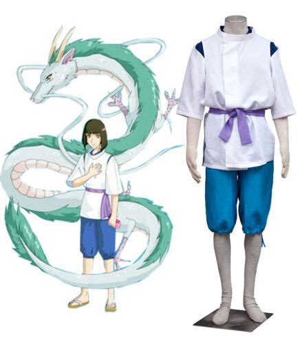Hayao Miyazaki Sen And Chihiros Spiriting Spirited Away Haku Cosplay Costume Ebay