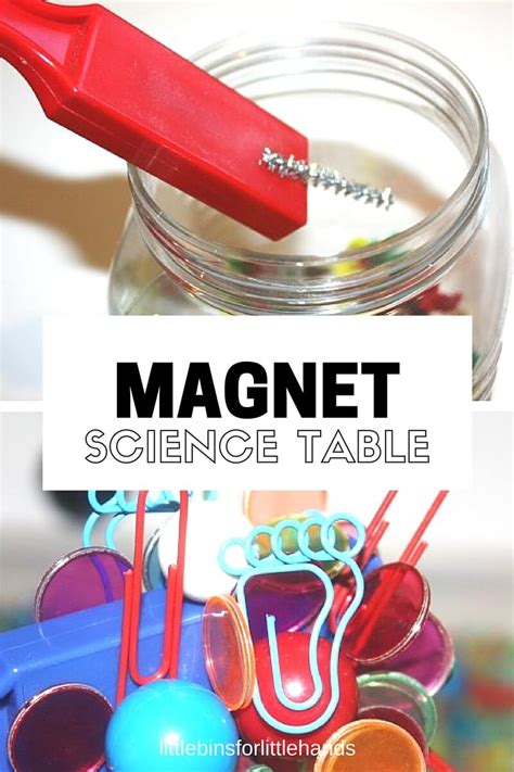Exploring Magnets Preschool Science Center Table