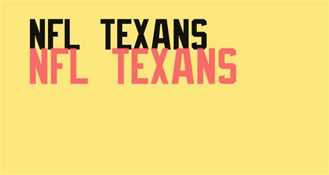 Nfl Texans Free Font What Font Is