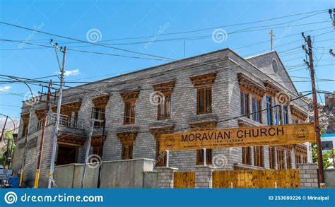 Moravian Church In Leh Market Ladahk India Editorial Photo Image Of