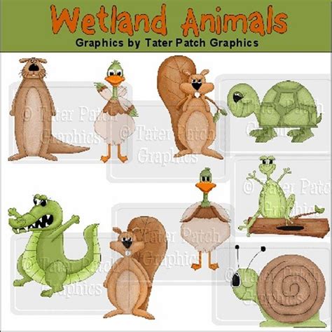 Wetland Animals Clipart Graphics Country Graphics™