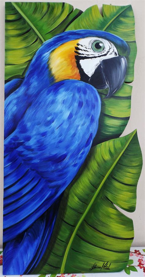 Arte Arara Azul Por Fabiana Kaled Parrots Art Bird Drawings Birds