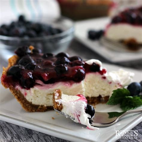 Blueberry Cream Cheese Pie By Renees Kitchen Adventures You Are Going To Love This Recipe In