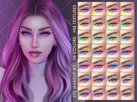 Julhaos Cosmetics Patreon Eye Makeup 3 Sims 4 Cc Makeup Sims 4