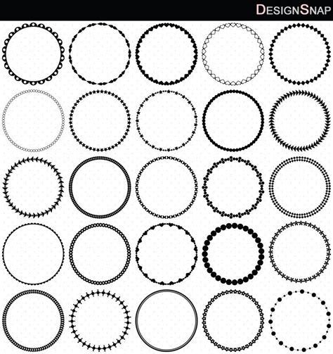 25 Circle Frames Clip Art Round Frame Clip Art Digital