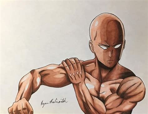 That One Punch Man Drawing Whos Your Favorite Anime Hero