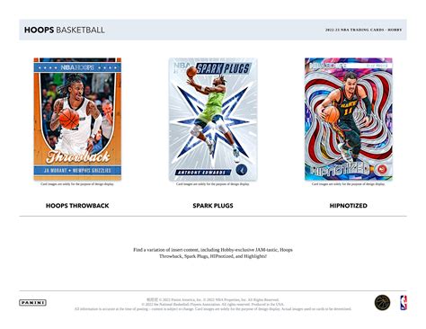 2022-23 Panini Hoops - Carte da basket NBA