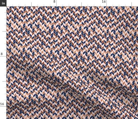 Chevrons Rose Gold Pink Navy Blue Fabric Spoonflower