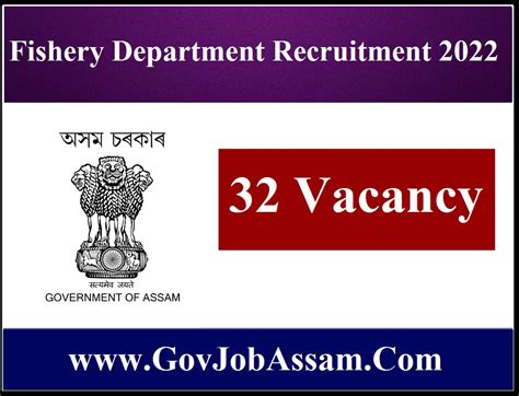 Fishery Department Recruitment 2022 32 Fishery Development Officer