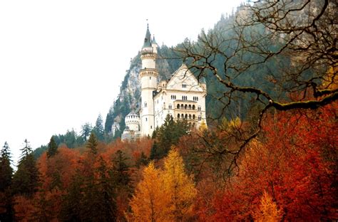 Download Fall Bavaria Germany Man Made Neuschwanstein Castle Hd Wallpaper