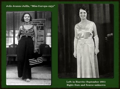Jolie Jeanne Juilla Miss Europa 1931 Jeanne Miss Biarritz