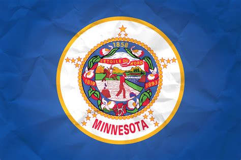 Flag Of Minnesota With Paper Texture Download It For Free