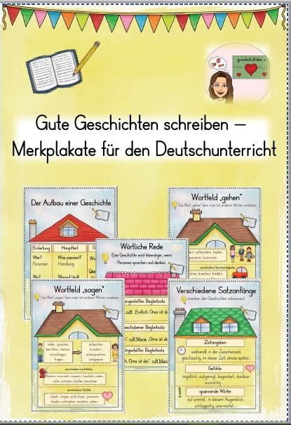 Gute Geschichten Schreiben Merkplakate Für Den Deutschunterricht Unterrichtsmaterial Im Fach