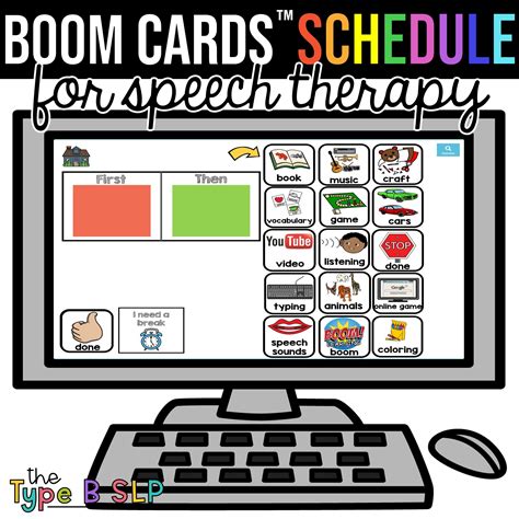 Speech Schedule Virtual Visuals For Schedule And Behaviors Boom Cards