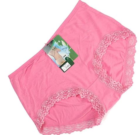 6pcslot New Womens Bamboo Fiber Underwear Ladys Lace Briefs Plus Size Lingerie Briefs Xxl