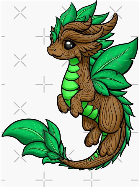 Earth Dragon Sticker By Rebecca Golins In 2022 Easy Dragon Drawings