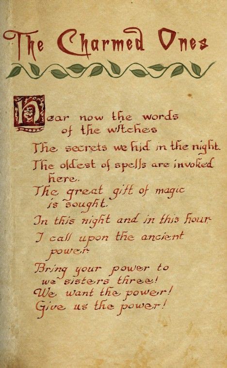 Group Of Charmed Book Of Shadows Spells Bing Images We Heart It
