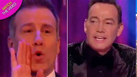 Anton Du Beke Outraged By Craig Revel Horwoods Savage Strictly Come