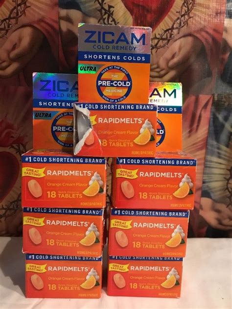 Zicam Ultra Cold Remedy Rapid Melts Tablets Orange Cream 7 Packs Of 18 Tablets Zicam Cold