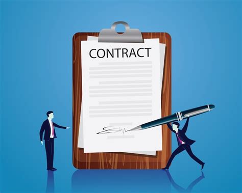 Premium Vector Contract Signing Legal Agreement Concept Vector