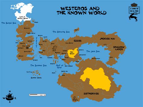 Map Of The World Of Ice And Fire Game Of Thrones Map Game Of Thrones Plot Map