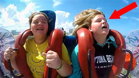 Girls Passing Out 6 Funny Slingshot Ride Compilation