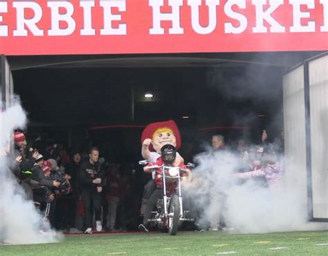 Nebraska Football New Look Herbie Husker Unveiled At Nebraska Spring Game