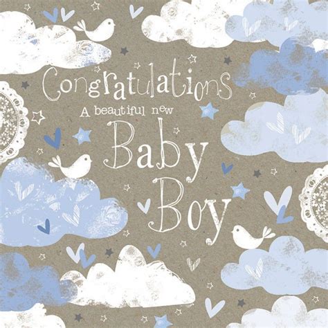 And a baby boy/girl is like a sweet song, filling your heart with tender love. Greetings Card - A beautiful new baby boy | Congratsss ...