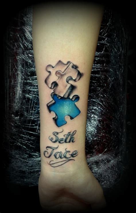 Enigma performs with various tricks with fire. Blue Puzzle piece tattoo by CalebSlabzzzGraham on DeviantArt