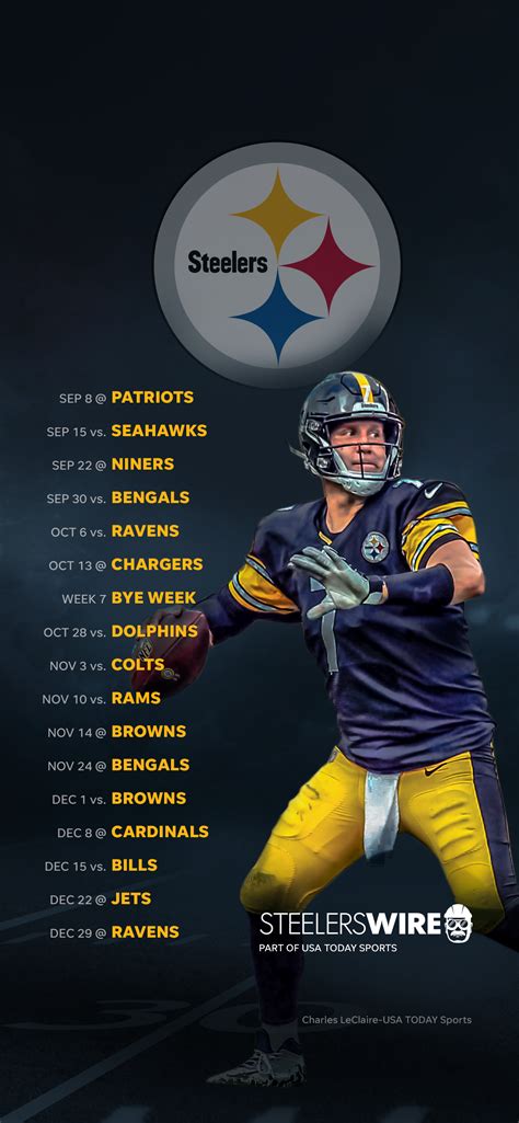 2019 Pittsburgh Steelers Schedule Downloadable Wallpaper
