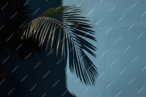 Premium Ai Image A Palm Tree Casts A Shadow On A Wall Generative Ai