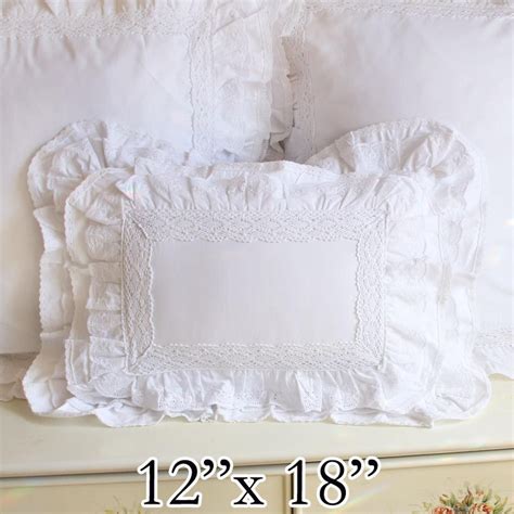 White Ruffle Lace Pillowcase Victorian Shabby Cottage French Etsy