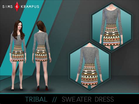 The Sims Resource Female Tribal Dress By Sims4krampus • Sims 4 Downloads