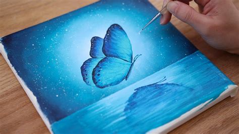 🦋blue Butterfly Of Hope Step By Step Acrylic Painting Relaxing