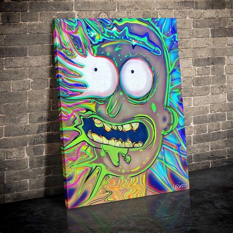 Rick And Morty Premium Canvas Set Psychedelic Acid Rick Etsy